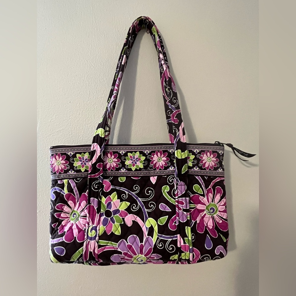 Vera Bradley Little Betsy Tote in Purple Punch - Picture 2 of 3